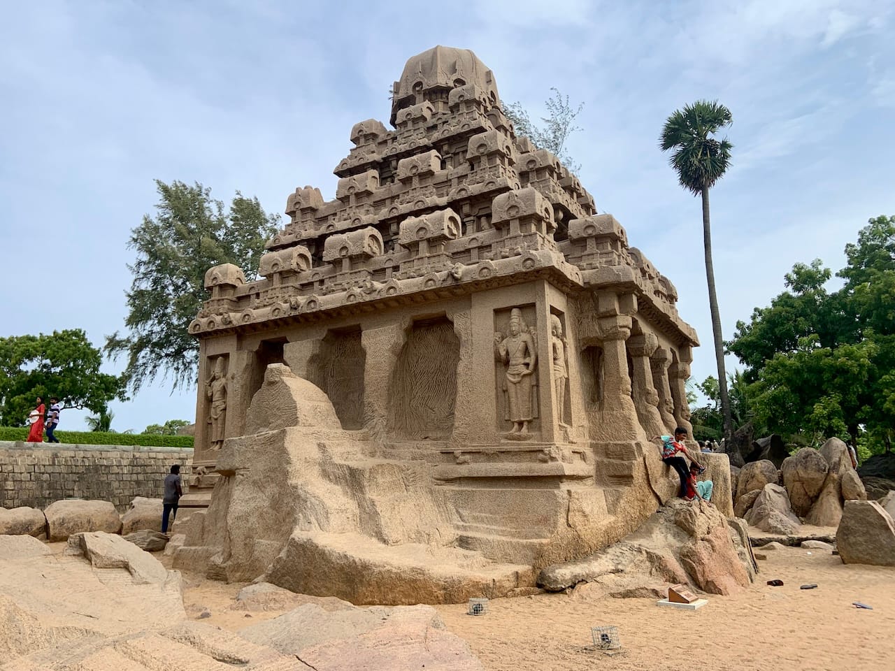 a stone sculpture of a chariot