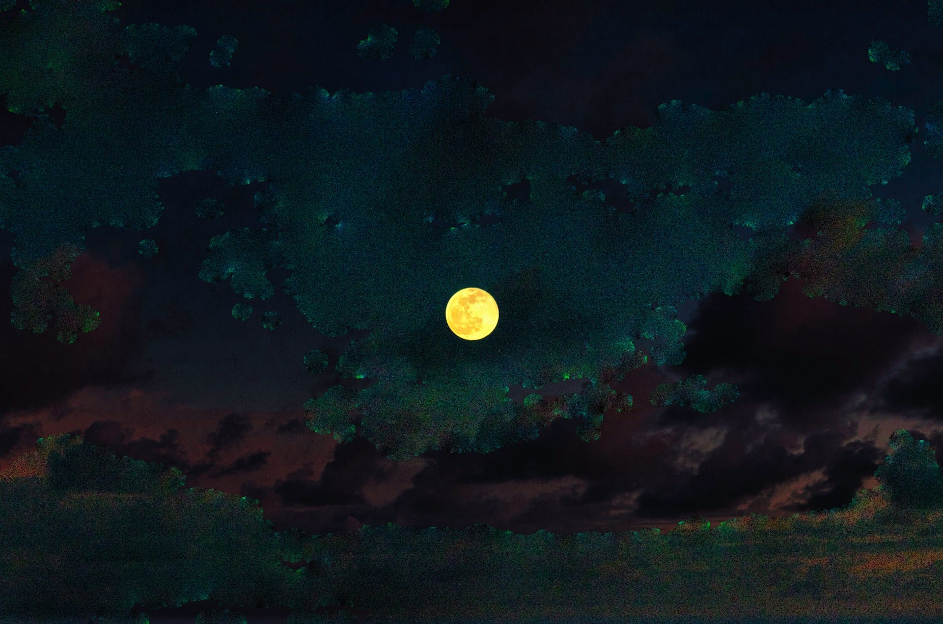 full moon in the night sky